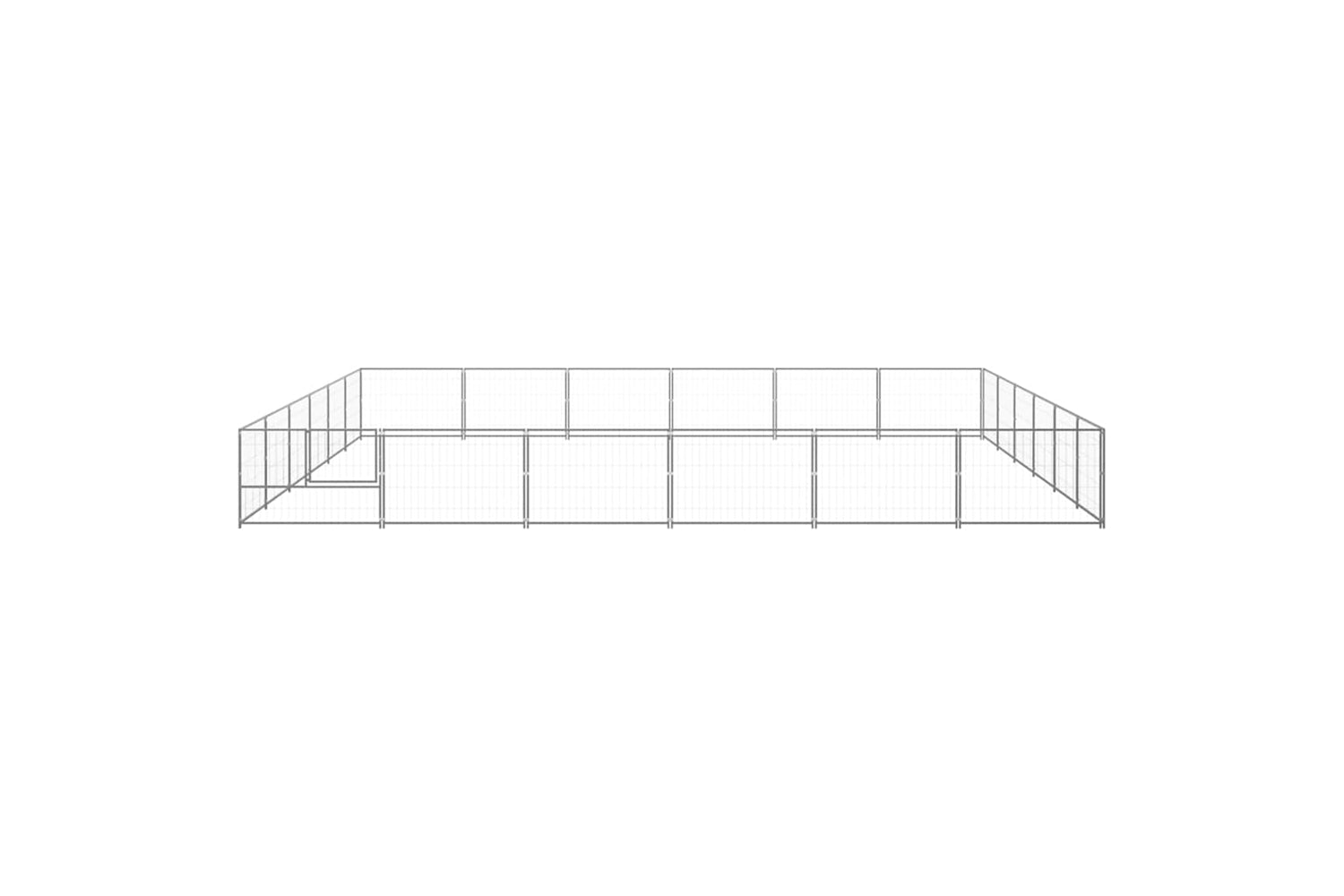 Vidaxl 3082174 Dog Kennel Silver 36 M2 Steel-4