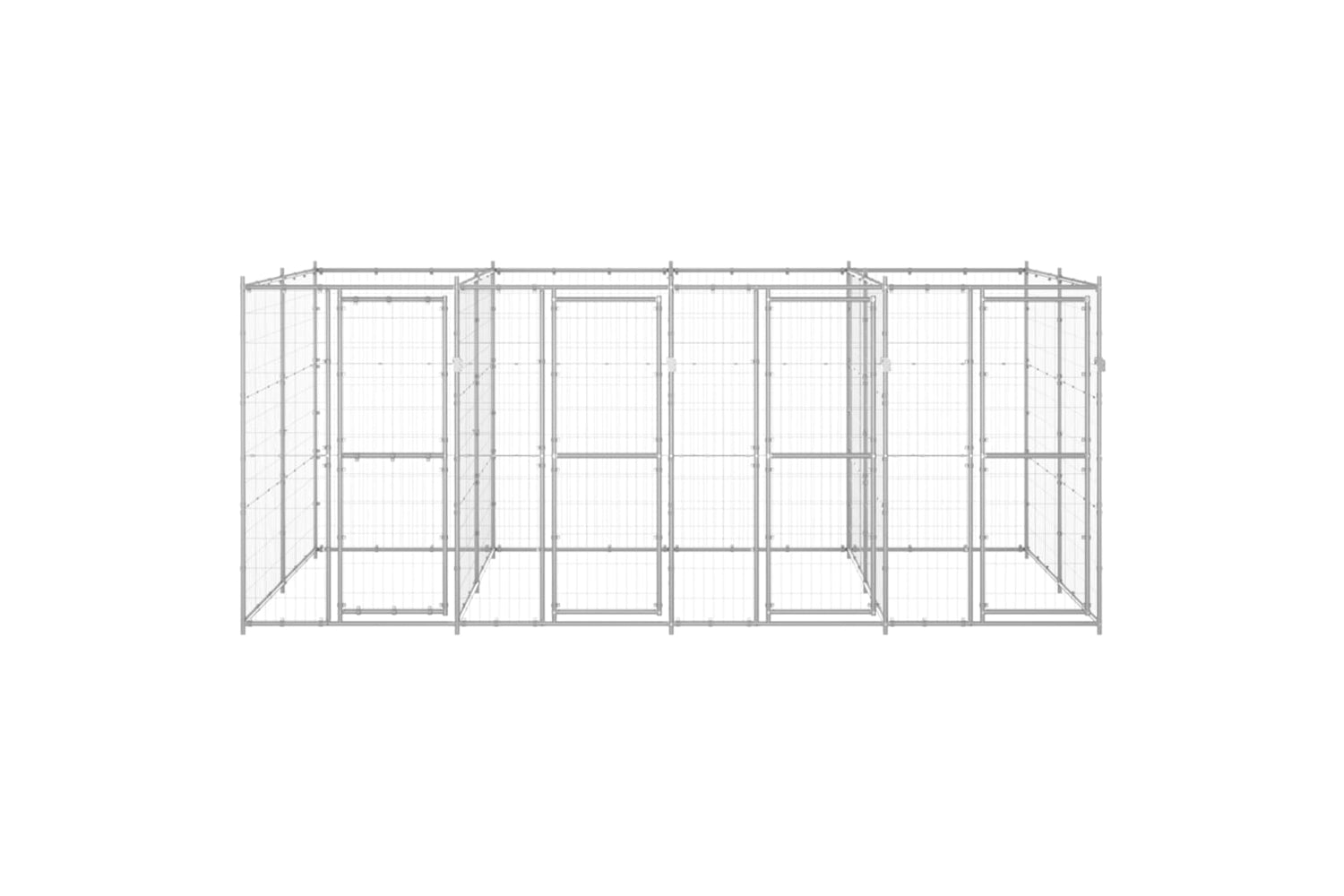 Vidaxl 3082284 Outdoor Dog Kennel Galvanised Steel 9.68 M2-2