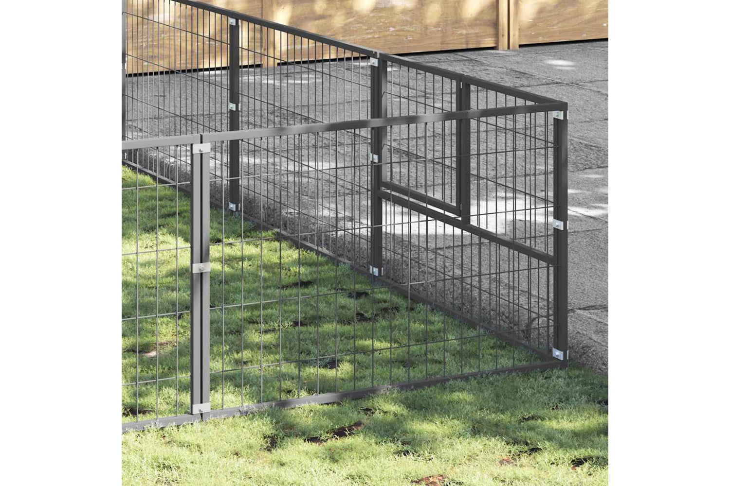 Vidaxl 3082174 Dog Kennel Silver 36 M2 Steel-2