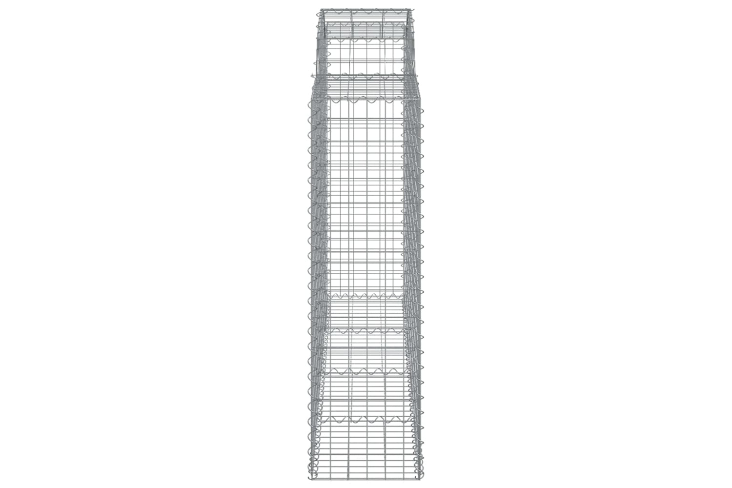 vidaXL 3146363 Arched Gabion Baskets 3 Pcs 200x50x140/160cm Galvanised Iron-4