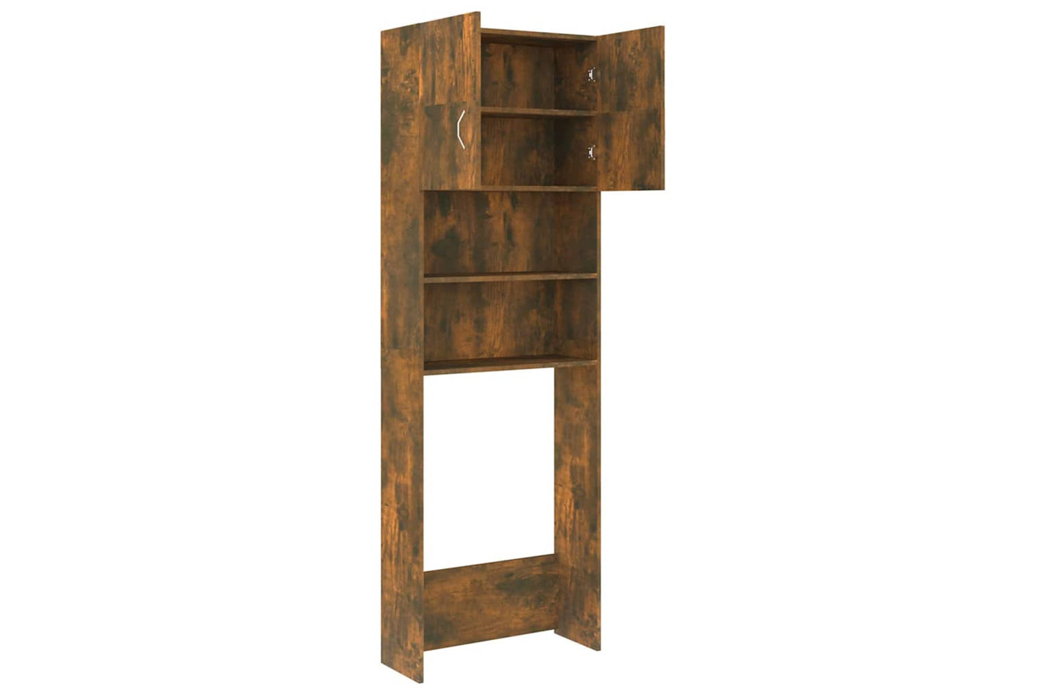 Vidaxl Washing Machine Cabinet Smoked Oak 64x25.5x190 Cm-4