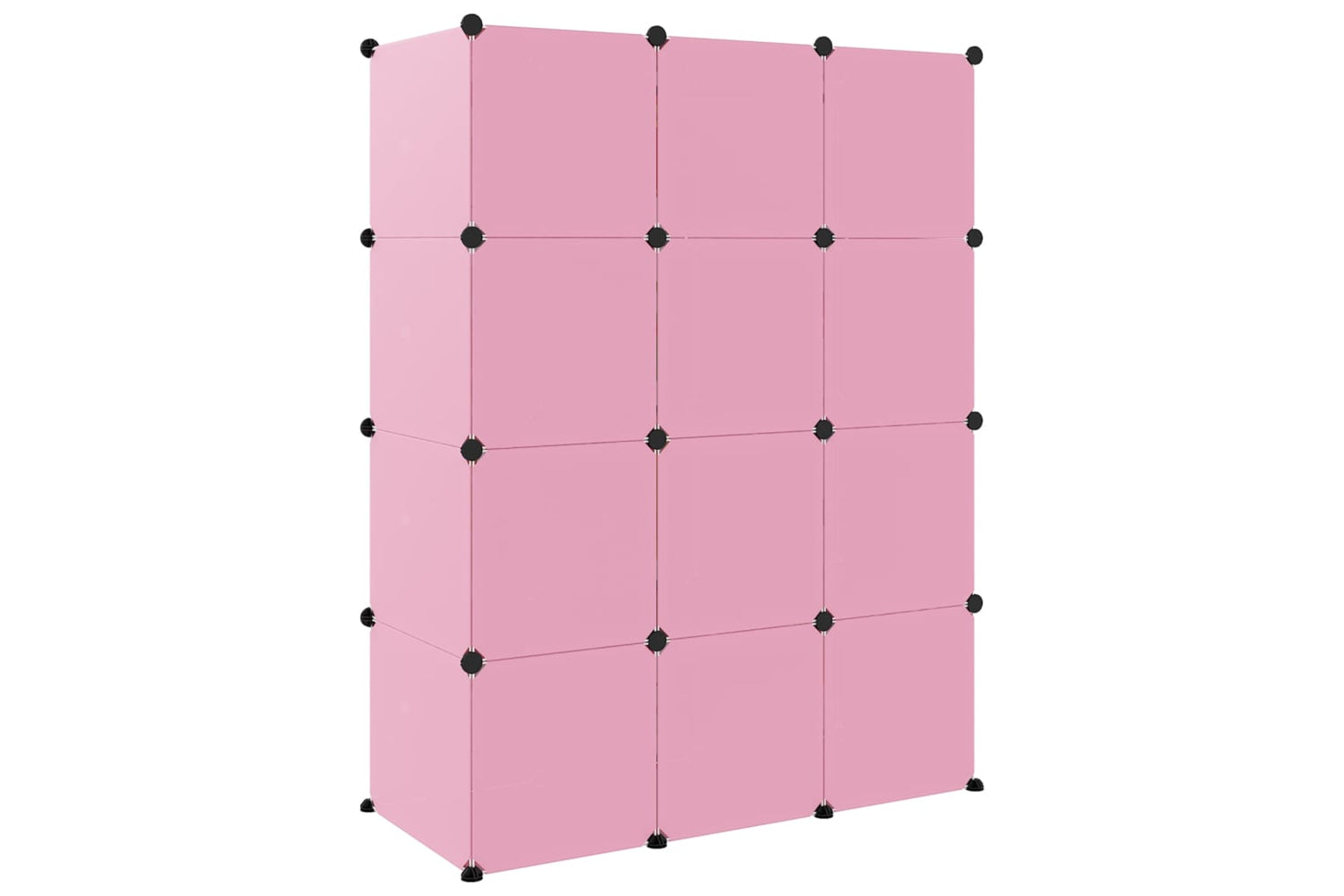 Vidaxl 340581 Cube Storage Cabinet For Kids With 12 Cubes Pink Pp-4