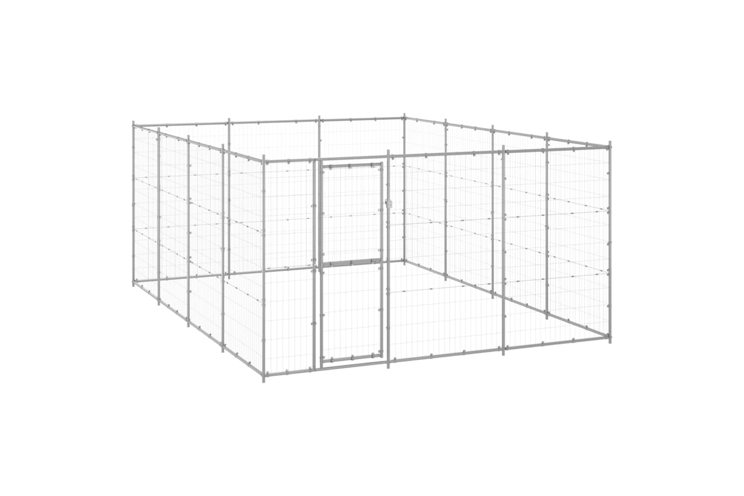 Vidaxl 3082318 Outdoor Dog Kennel Galvanised Steel 14.52 M2