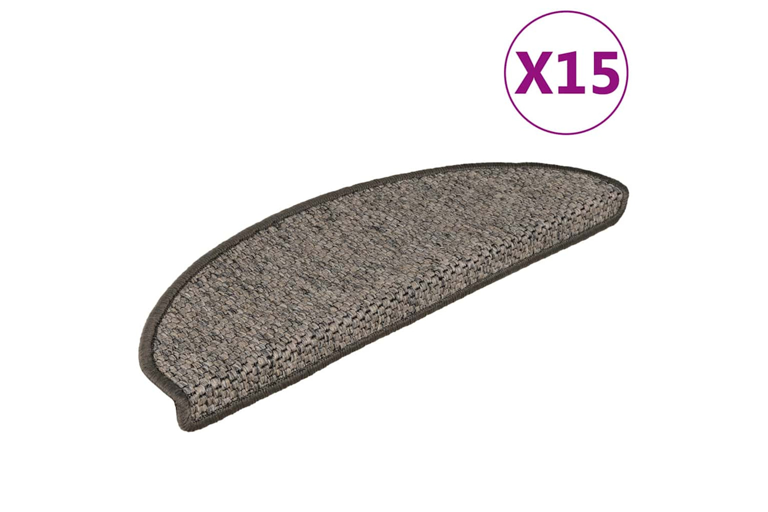 vidaXL 326872 Stair Mats Self-adhesive Sisal-look 15 Pcs 65x21x4cm Anthracite