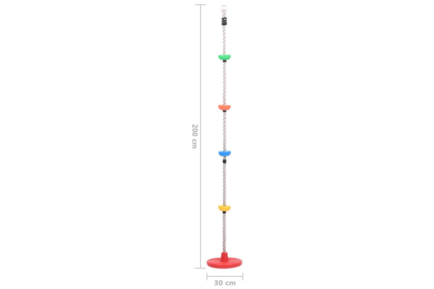 Vidaxl Climbing Rope Swing With Platforms And Disc 200 Cm-5