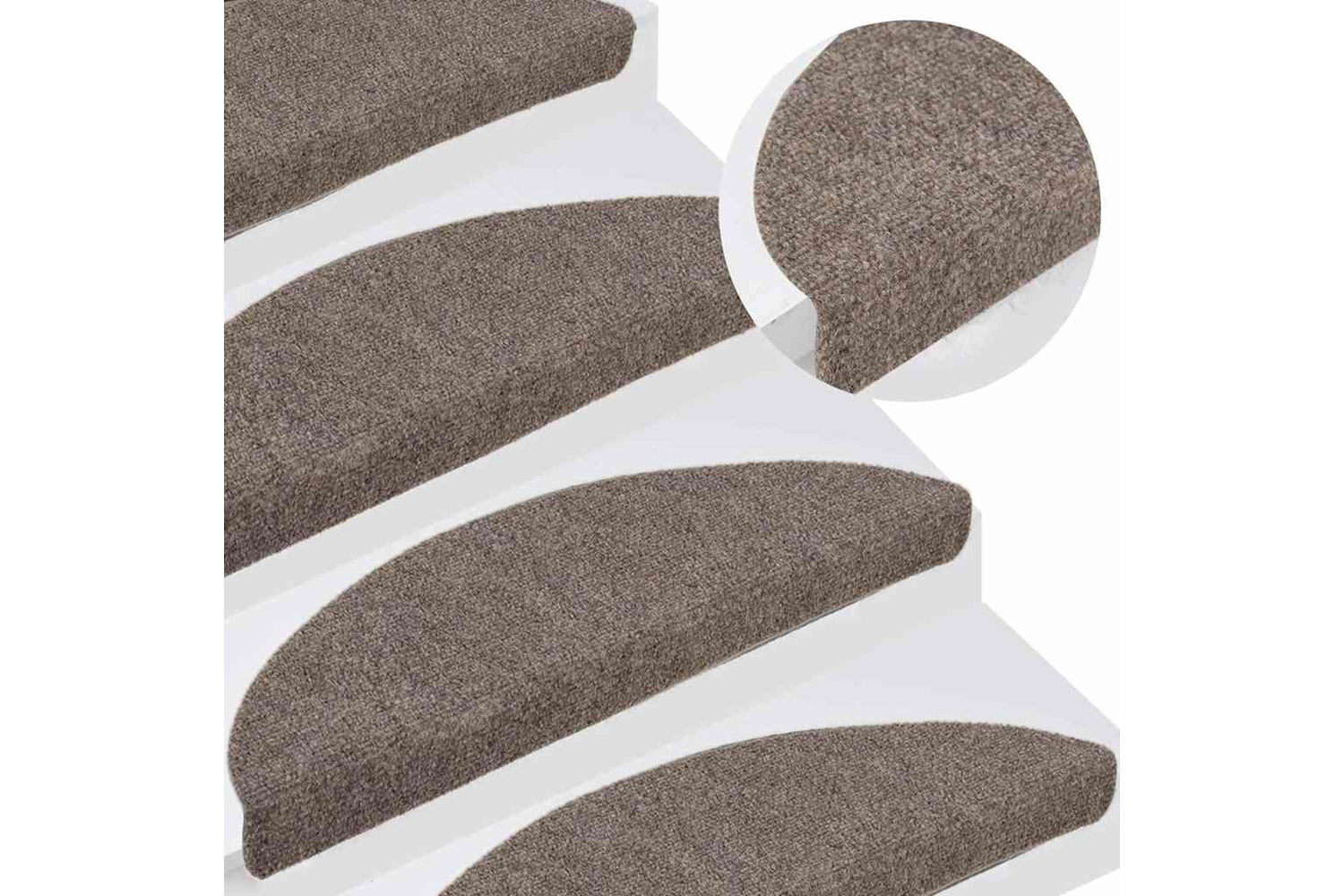 vidaXL 149692 Self-adhesive Stair Mats 5 Pcs Cream 56x17x3cm Needle Punch-5