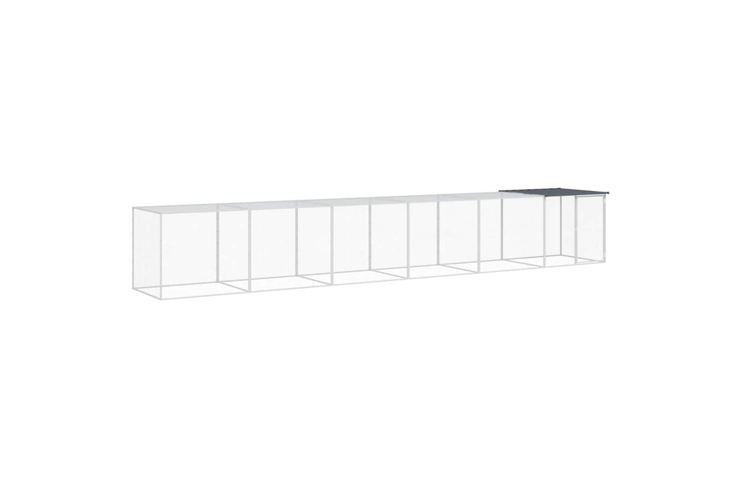 vidaXL 3189041 Chicken Cage With Roof Anthracite 603x98x90cm Galvanised Steel