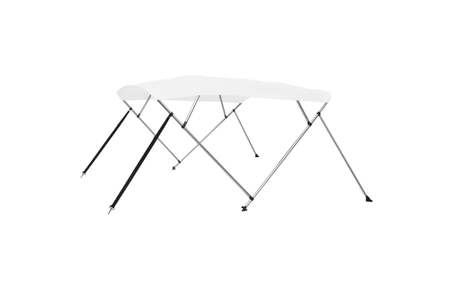 vidaXL 92368 4 Bow Bimini Top White 243x196x137cm-2