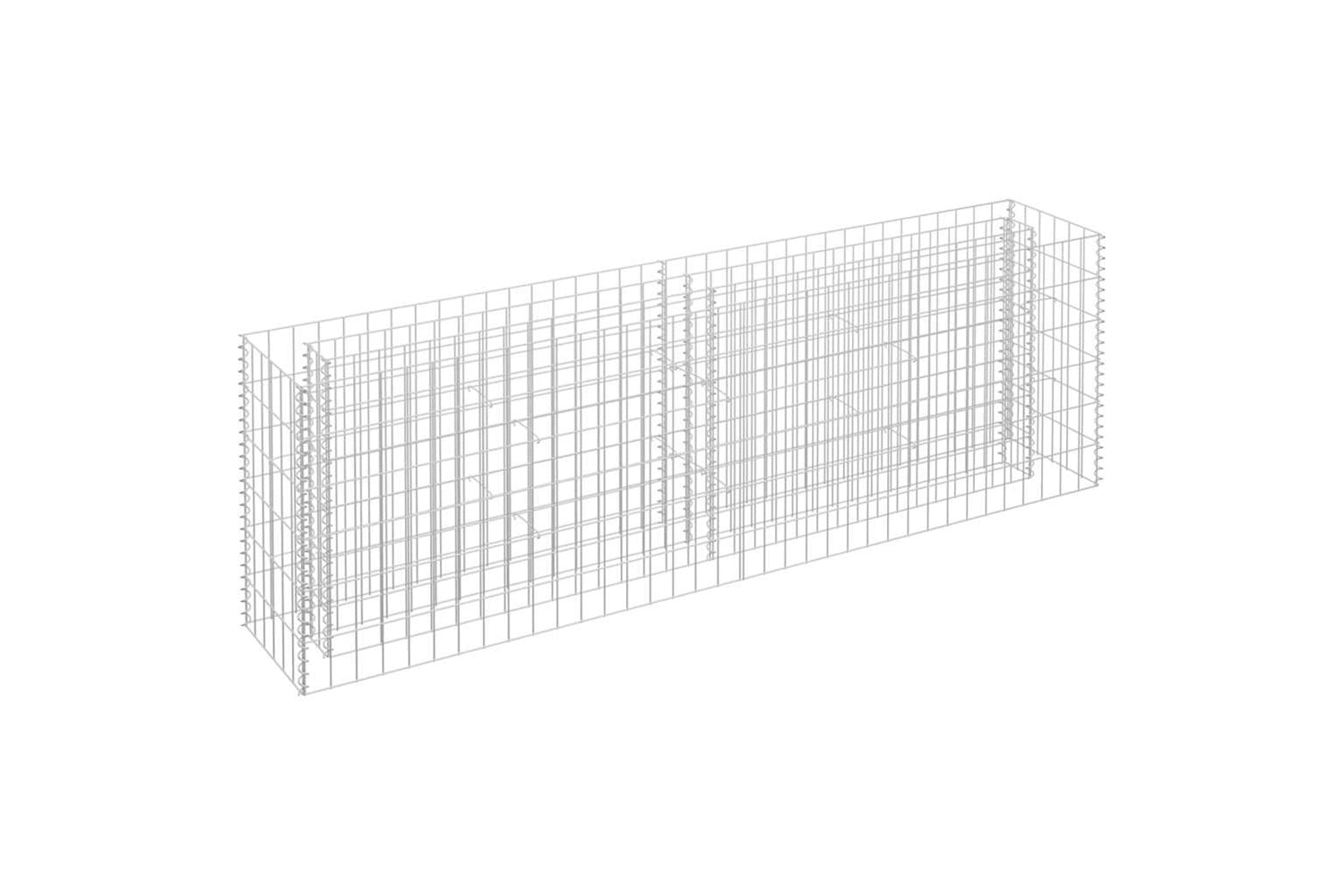 vidaXL 145634 Gabion Raised Bed Galvanised Steel 180x30x60cm