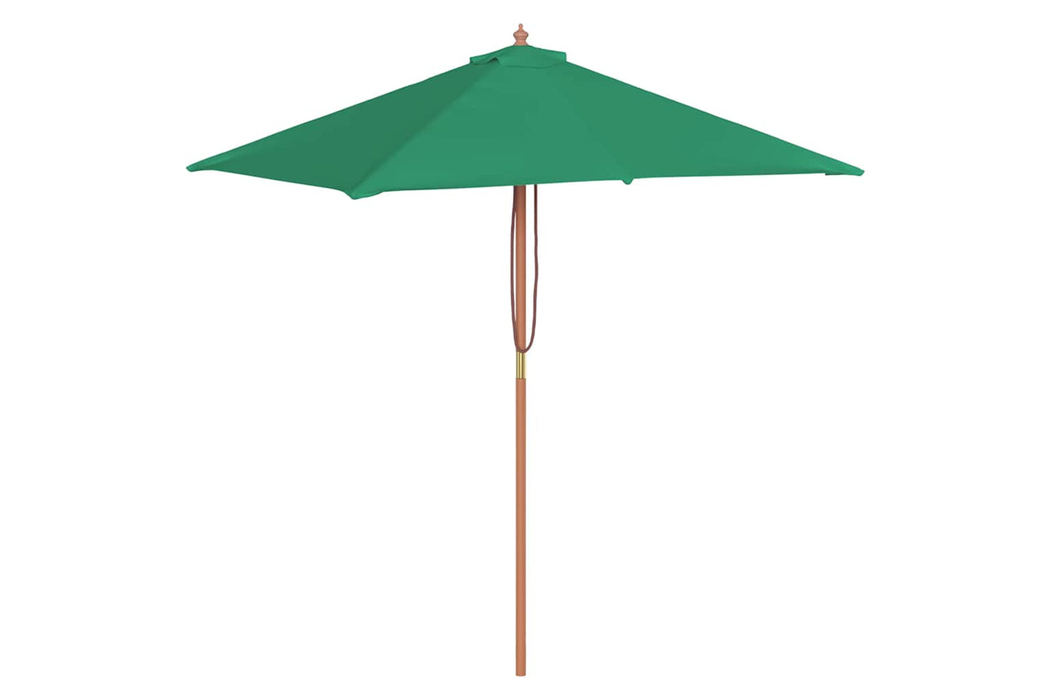 vidaXL 44534 Outdoor Parasol With Wooden Pole 150x200cm Green