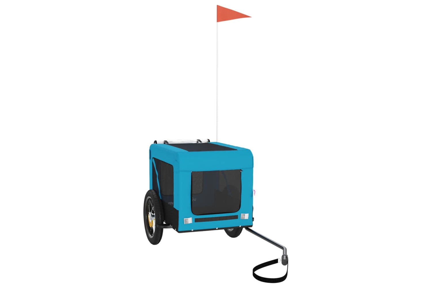 Vidaxl 93911 Pet Bike Trailer Blue And Black Oxford Fabric&iron