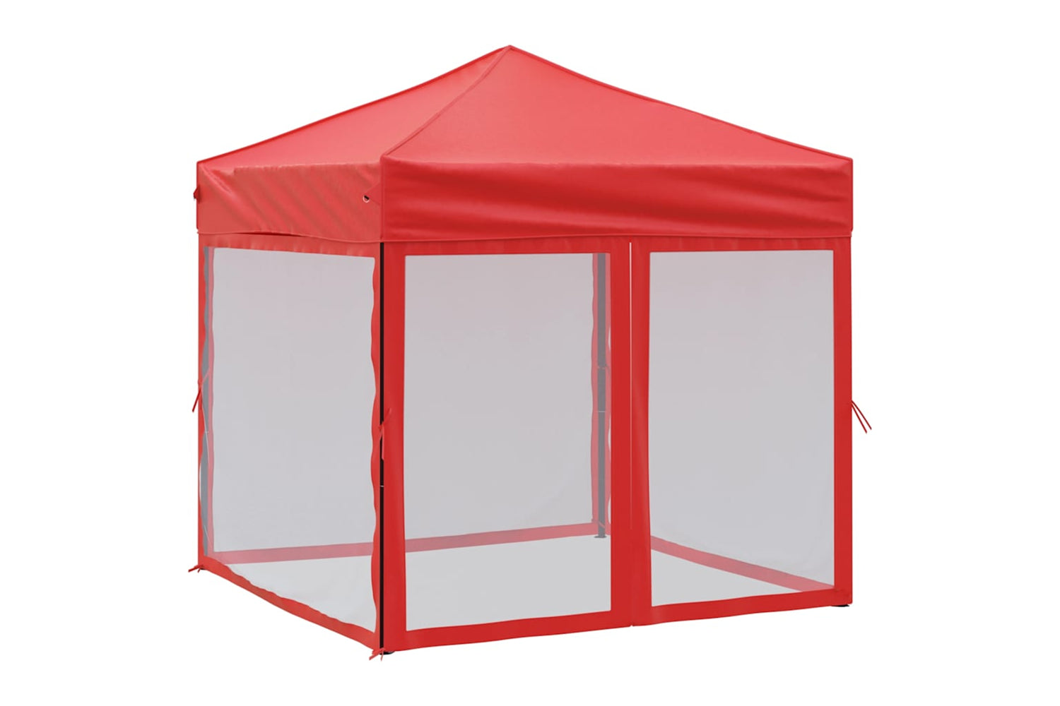 Vidaxl 93513 Folding Party Tent With Sidewalls Red 2x2 M