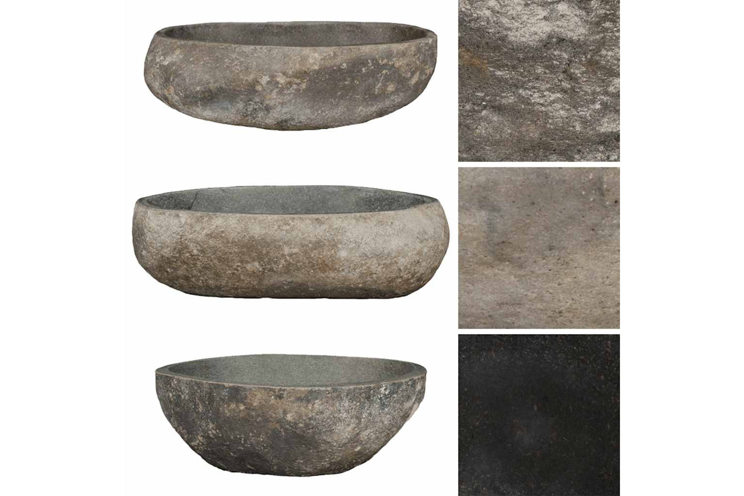 Vidaxl Basin River Stone Oval (45-53)x(34-41) Cm-3