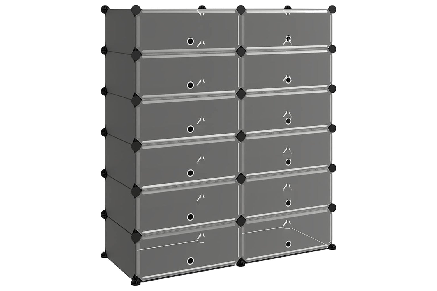 vidaXL 340563 Shoe Rack Black 94.5x36.5x106cm Pp