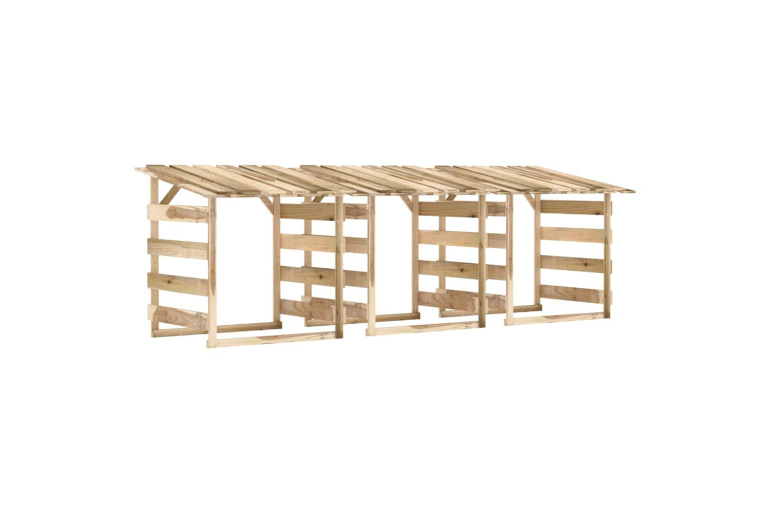 vidaXL 3096645 Pergolas With Roofs 3 Pcs 100x90x100cm Impregnated Pinewood
