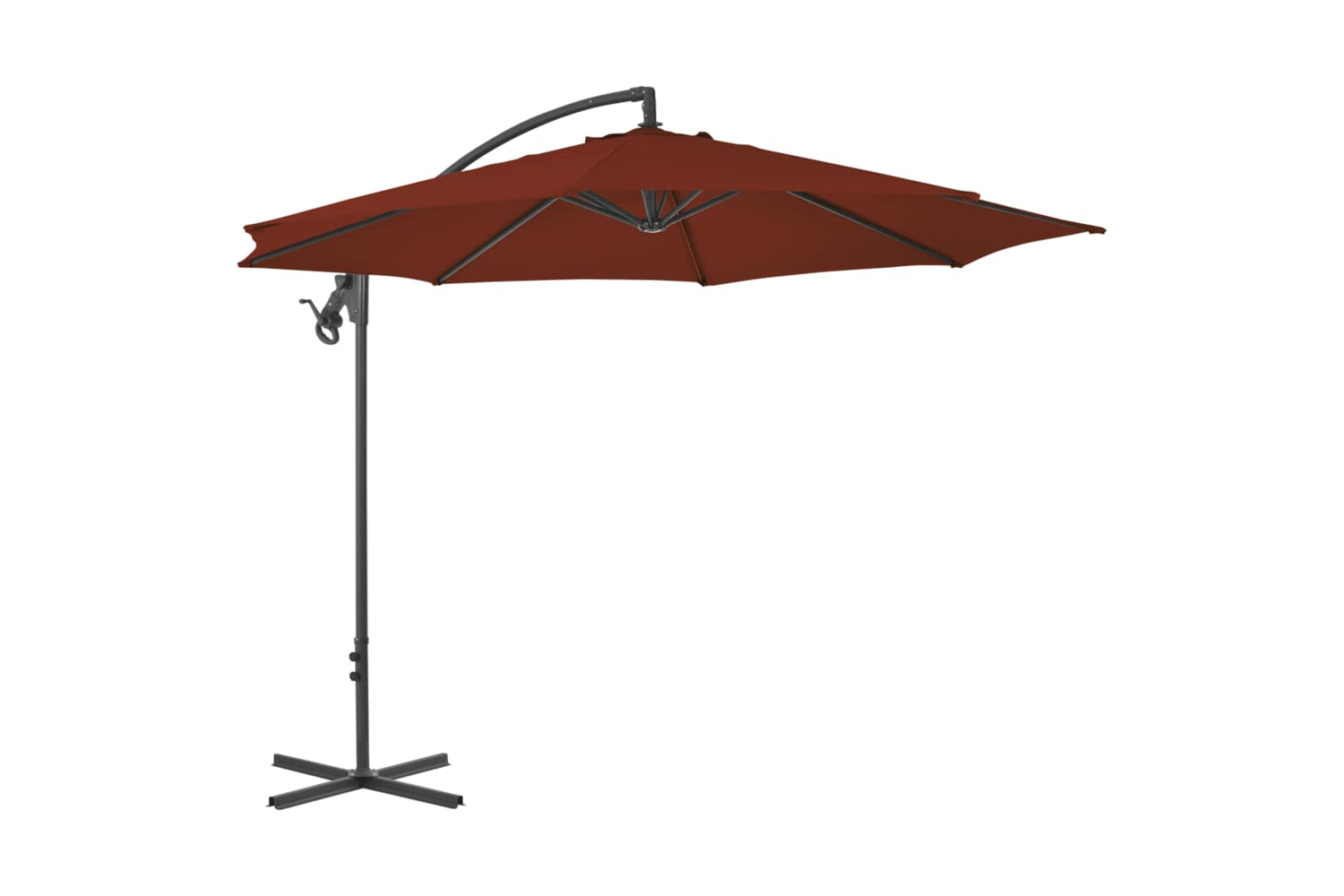 vidaXL 312507 Cantilever Umbrella With Steel Pole 300cm Terracotta