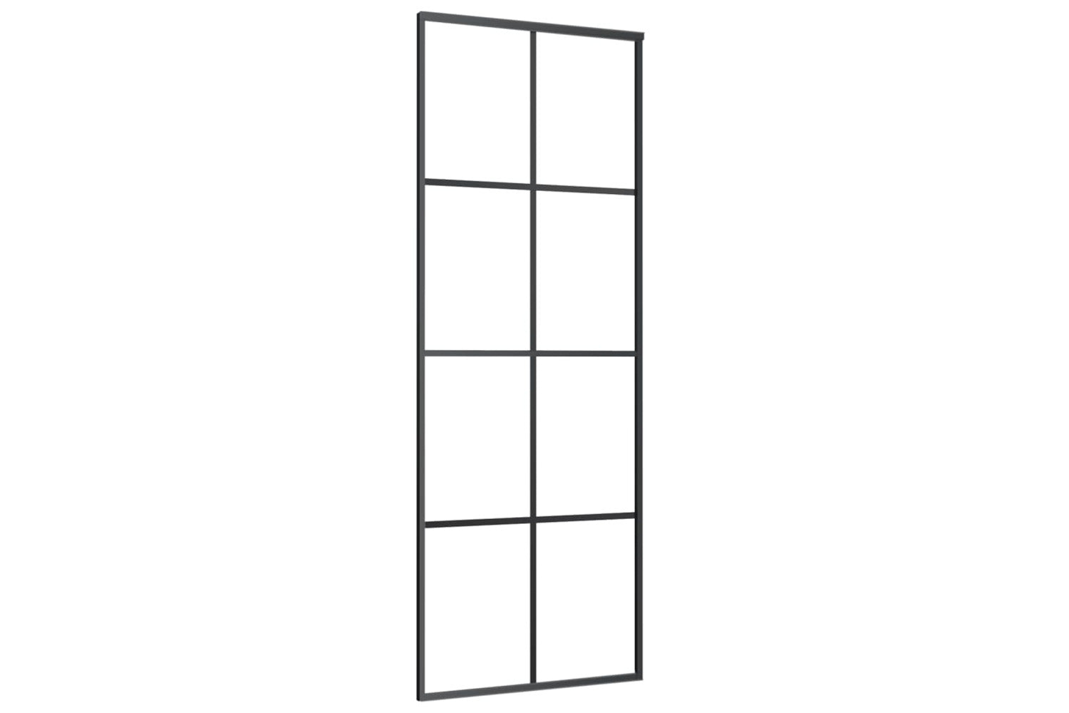 Vidaxl 151666 Sliding Door Black 76x205 Cm Esg Glass And Aluminium-2