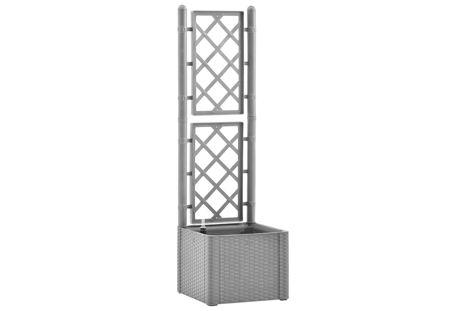 Vidaxl 317577 Garden Raised Bed With Trellis And Self Watering System Grey
