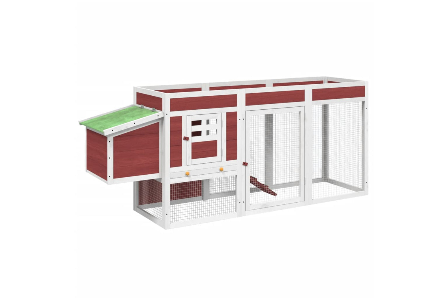 vidaXL 172238 Chicken Coop Mocha 204x50x84cm Solid Wood Pine