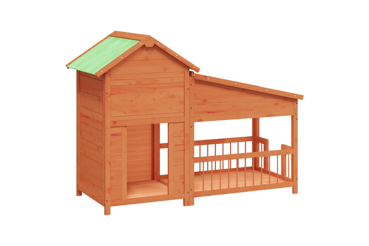 vidaXL 172261 Dog Kennel Brown 143x60.5x109cm Solid Wood Pine