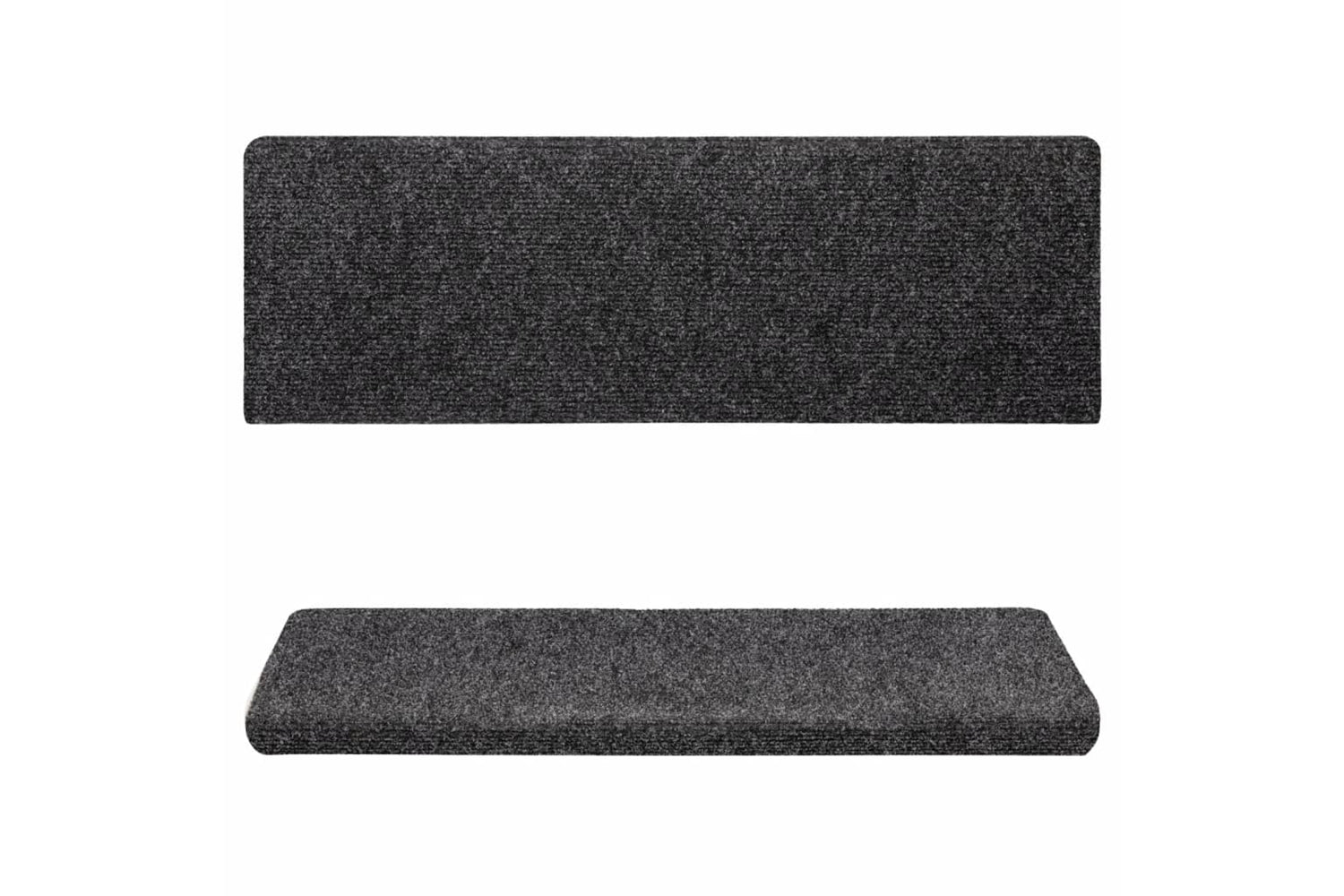 vidaXL Stair Mats 15 Pcs Needle Punch 65x21x4cm Grey-3