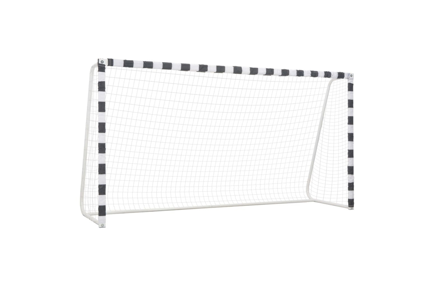 vidaXL 91953 Soccer Goal 300x160x90cm Metal Black And White-2