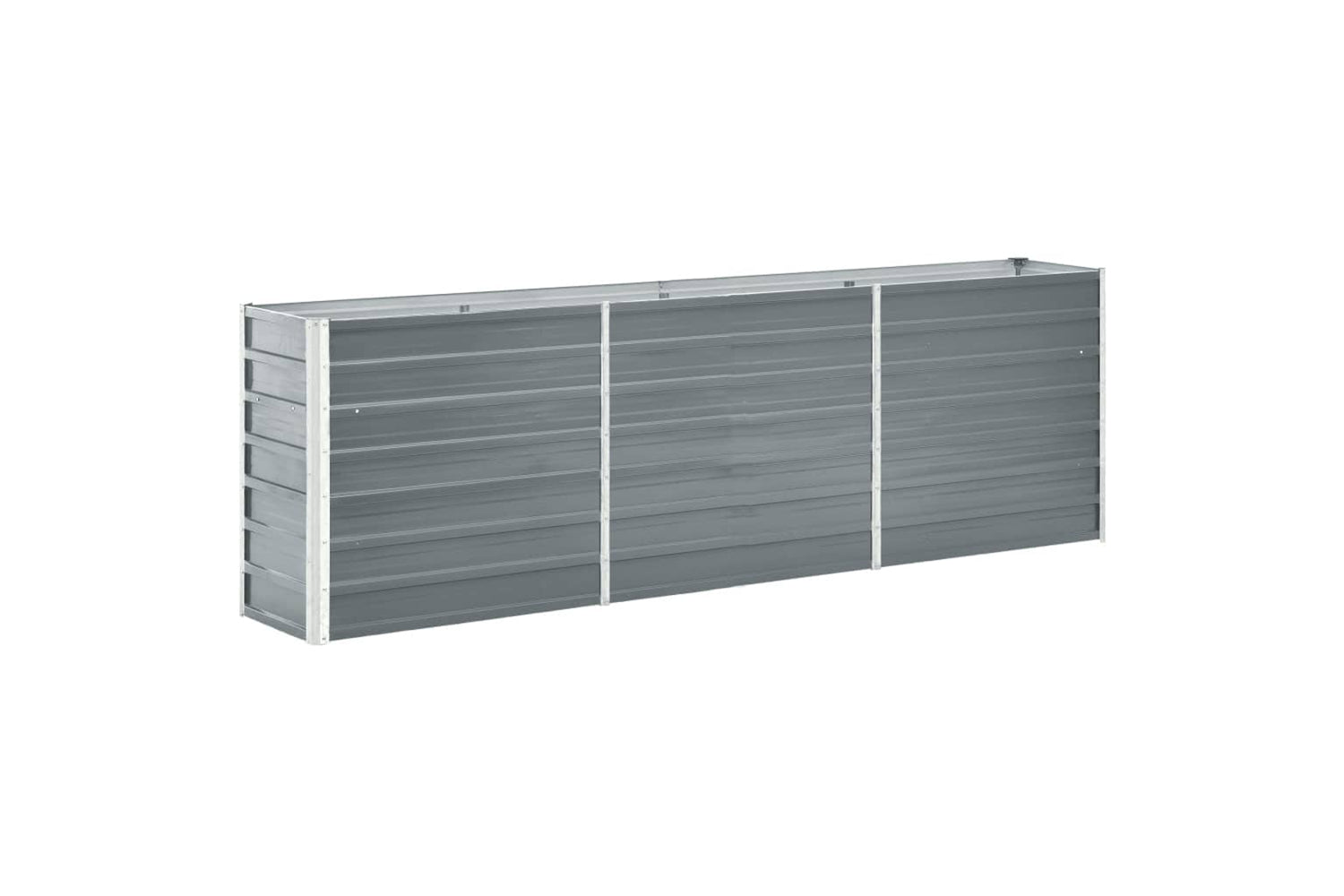vidaXL 47040 Garden Raised Bed Galvanised Steel 240x40x77cm Grey