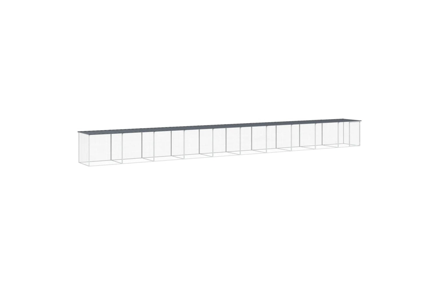 vidaXL 3189053 Chicken Cage With Roof Anthracite 1003x98x90cm Galvanised Steel