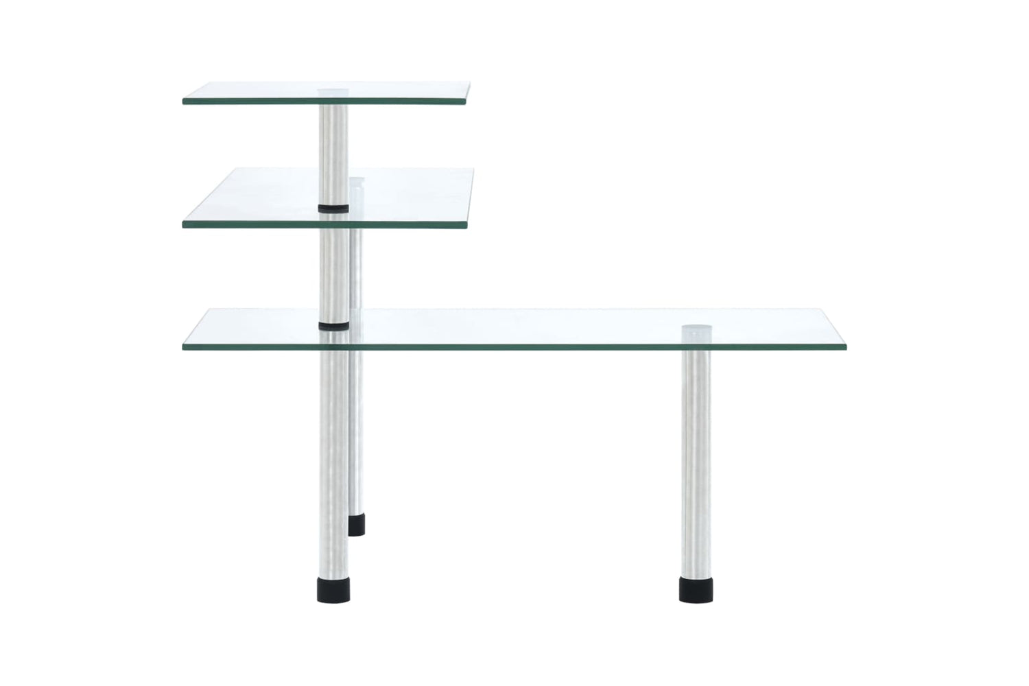 Vidaxl 249502 3-tier Corner Kitchen Shelf Tempered Glass-3