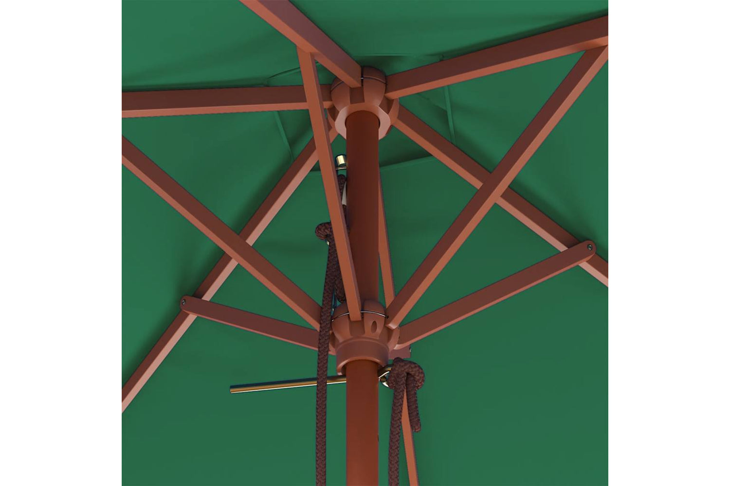 vidaXL 44534 Outdoor Parasol With Wooden Pole 150x200cm Green-6