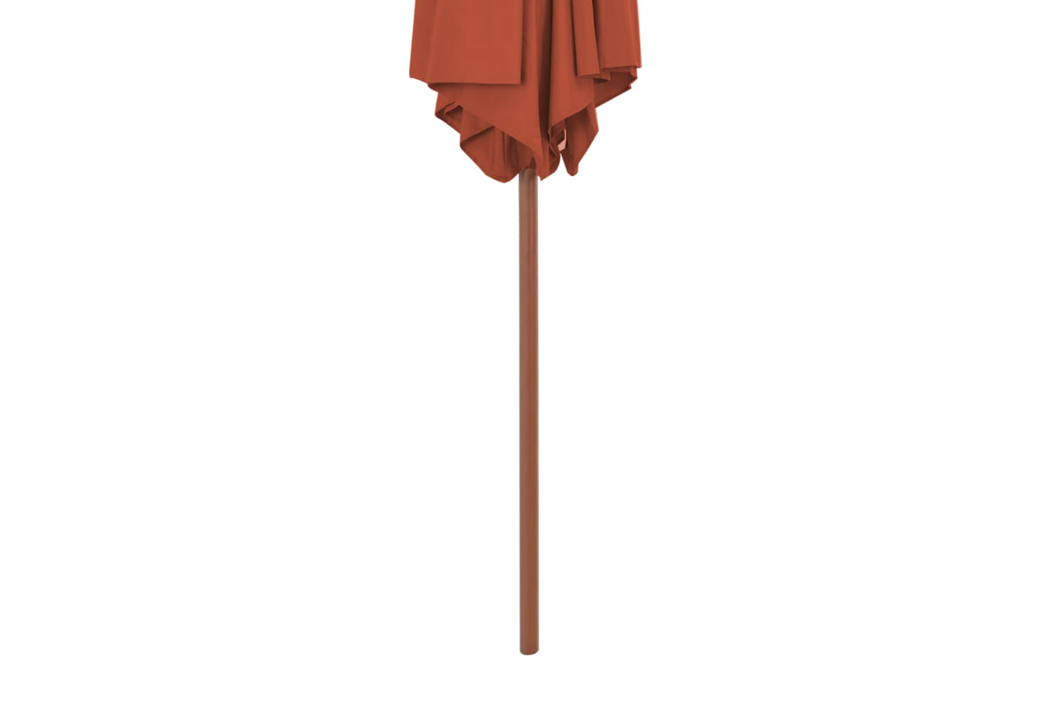 vidaXL 44518 Outdoor Parasol With Wooden Pole 270cm Terracotta-4