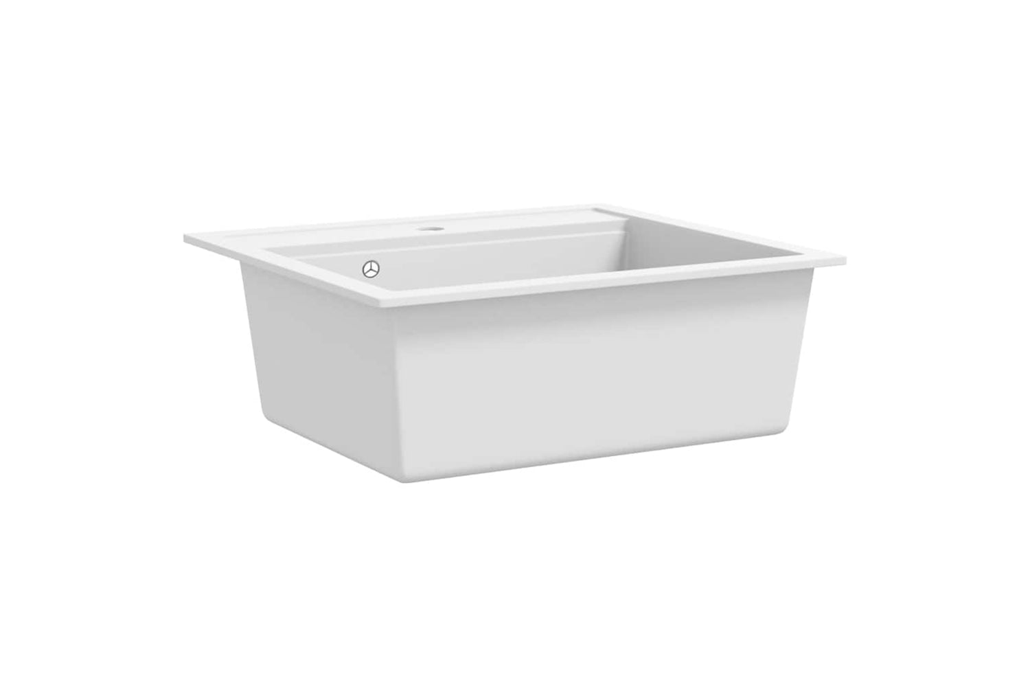 Vidaxl 144863 Granite Kitchen Sink Single Basin White-2