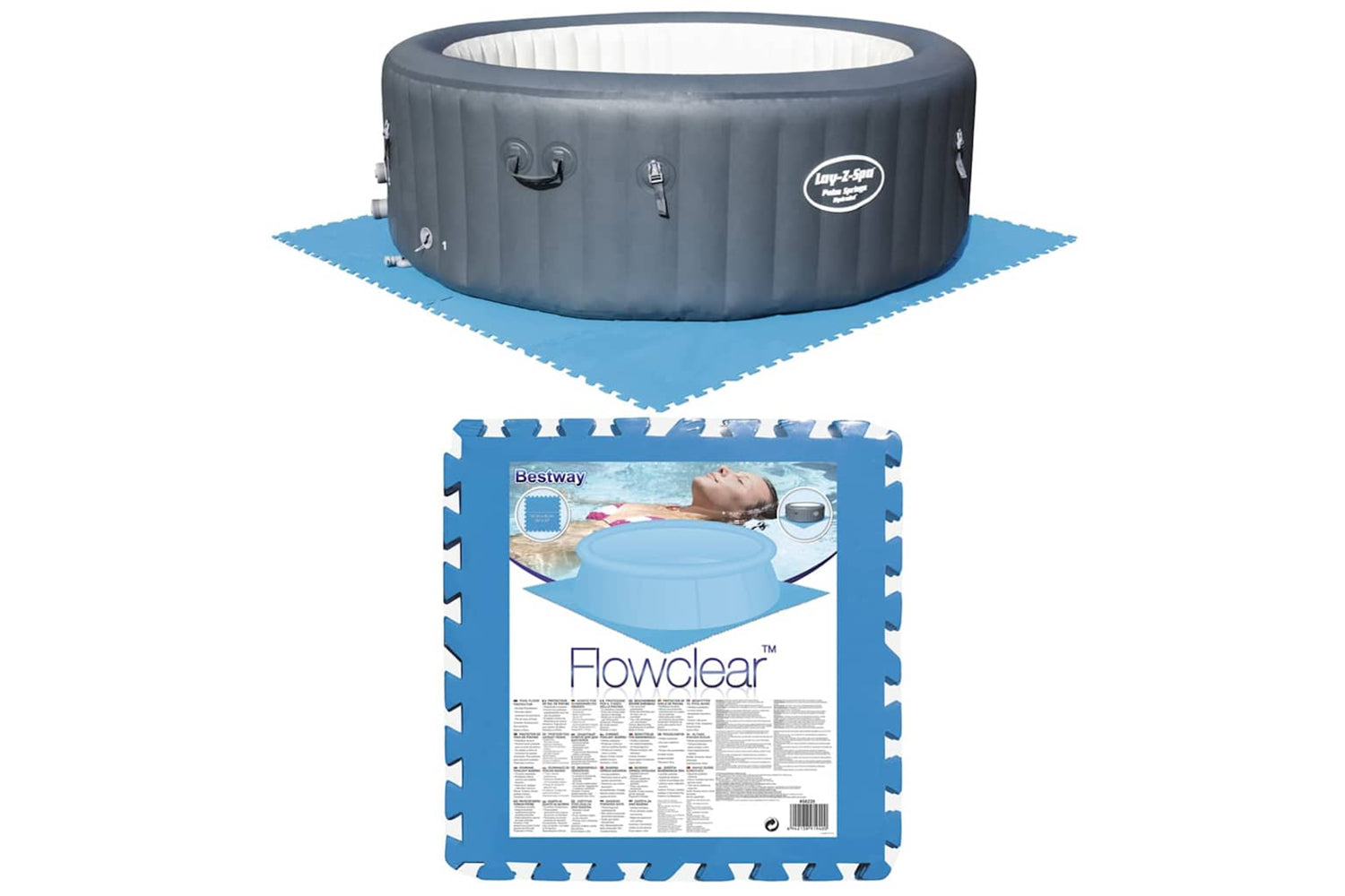 Bestway 91256 Pool Floor Protectors 8 Pcs Blue 58220