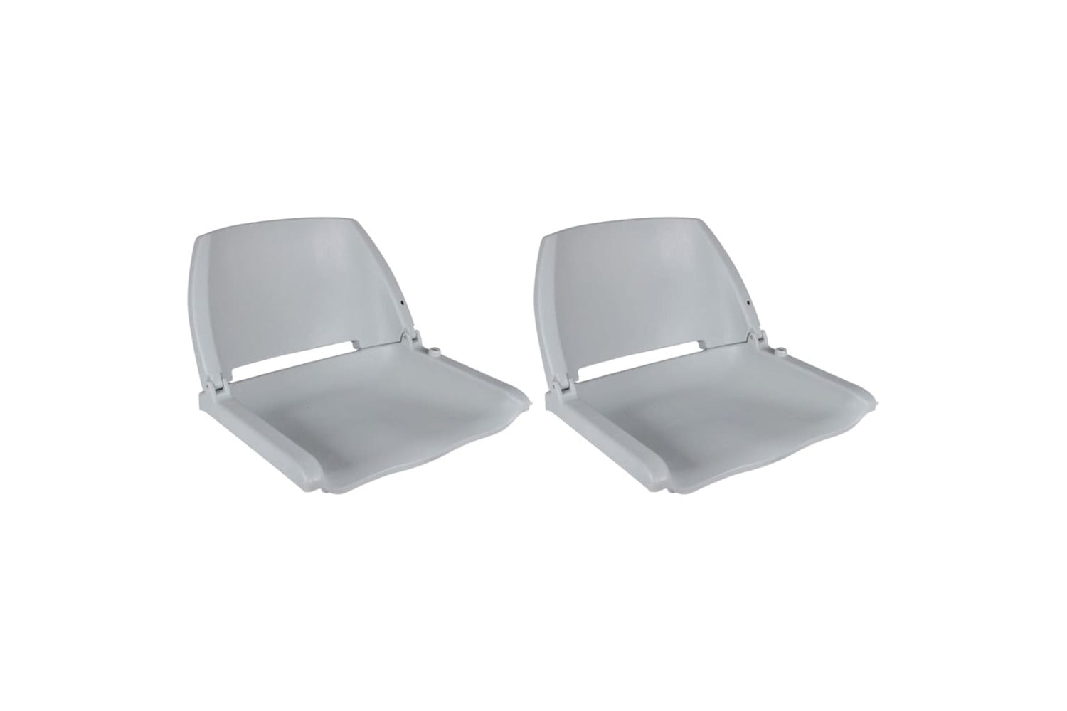 vidaXL 279101 Boat Seats 2 Pcs Foldable Backrest No Pillow Grey 41x51x48cm-2