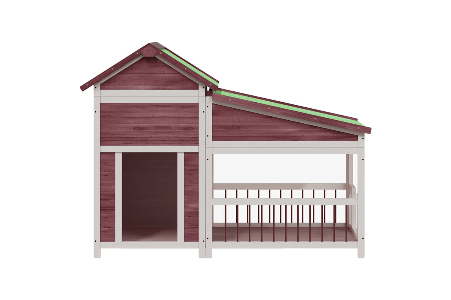 vidaXL 172263 Dog Kennel Mocha 143x60.5x109cm Solid Wood Pine-2