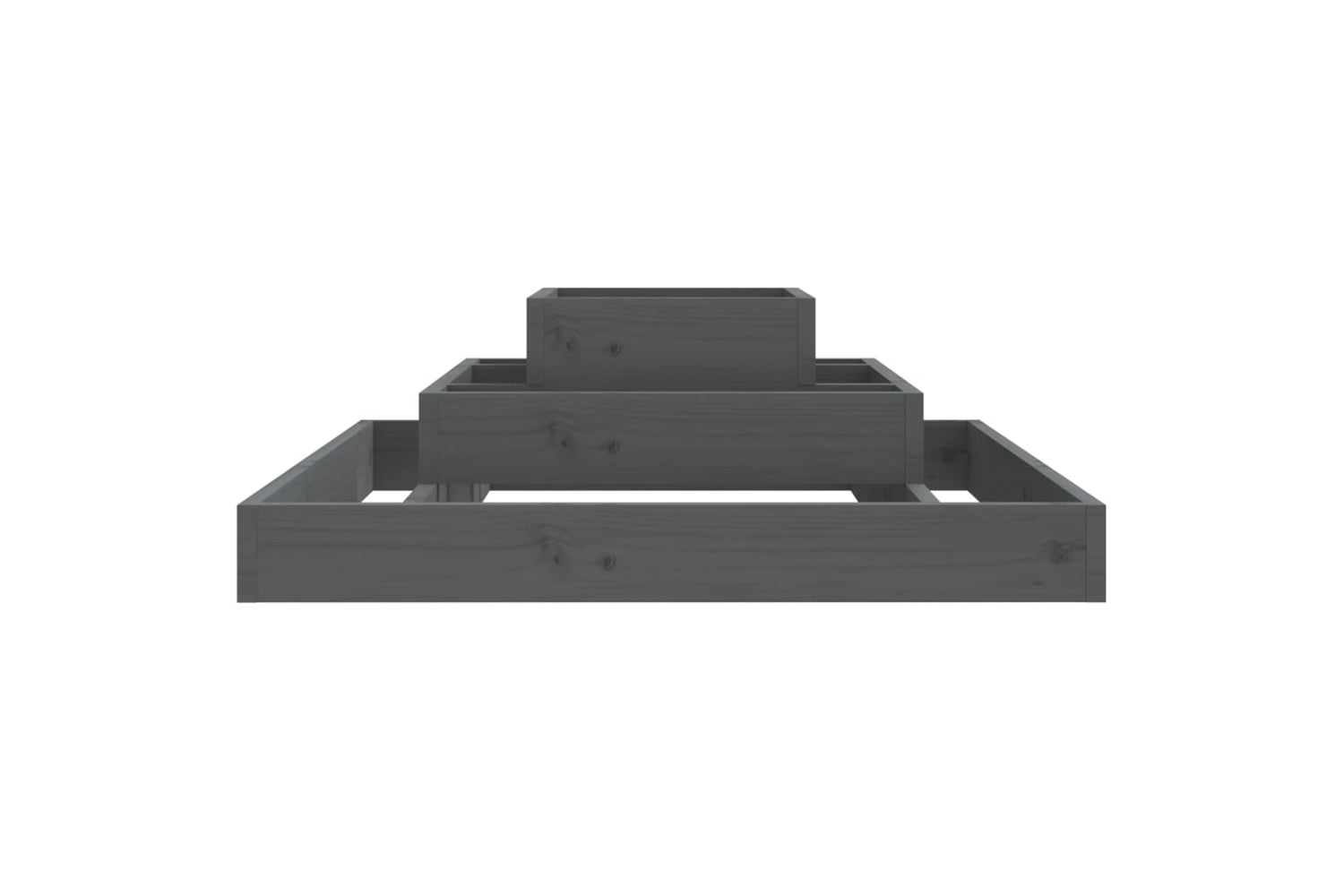 vidaXL 823866 Planter Grey 80x80x27cm Solid Wood Pine-4