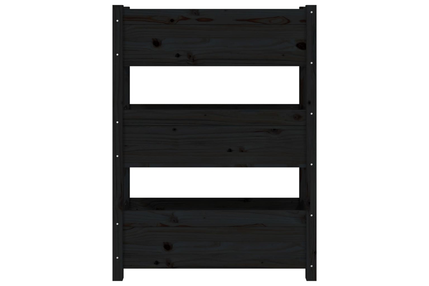 vidaXL 823938 Planter Black 77x25x104.5cm Solid Wood Pine-4