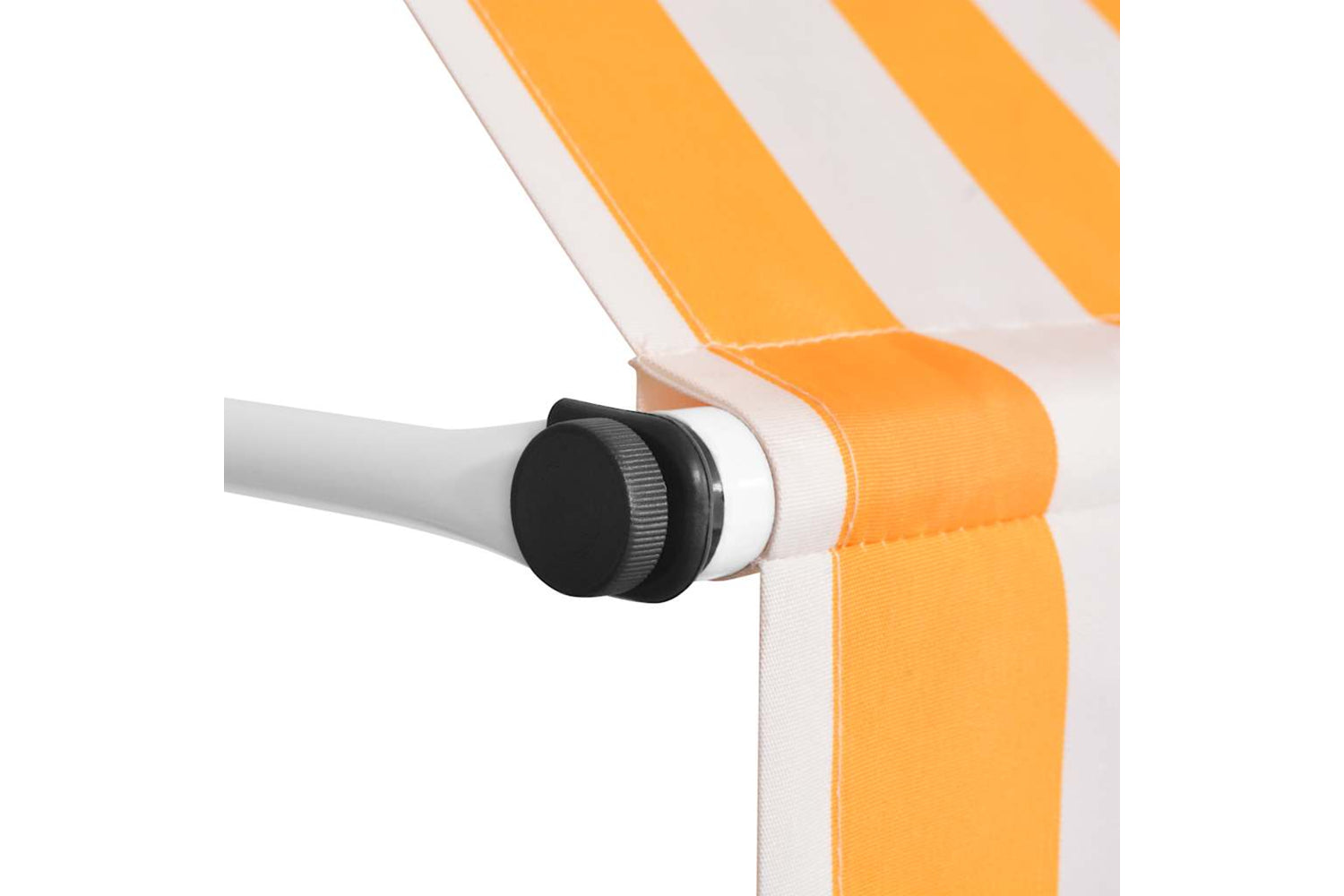 vidaXL 43233 Manual Retractable Awning 250cm Orange And White Stripes-3
