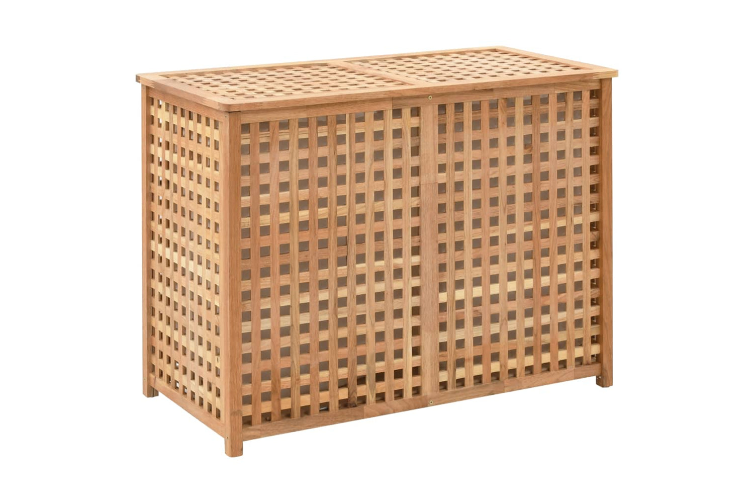 vidaXL 247604 Laundry Bin 87.5x46x67cm Solid Walnut Wood