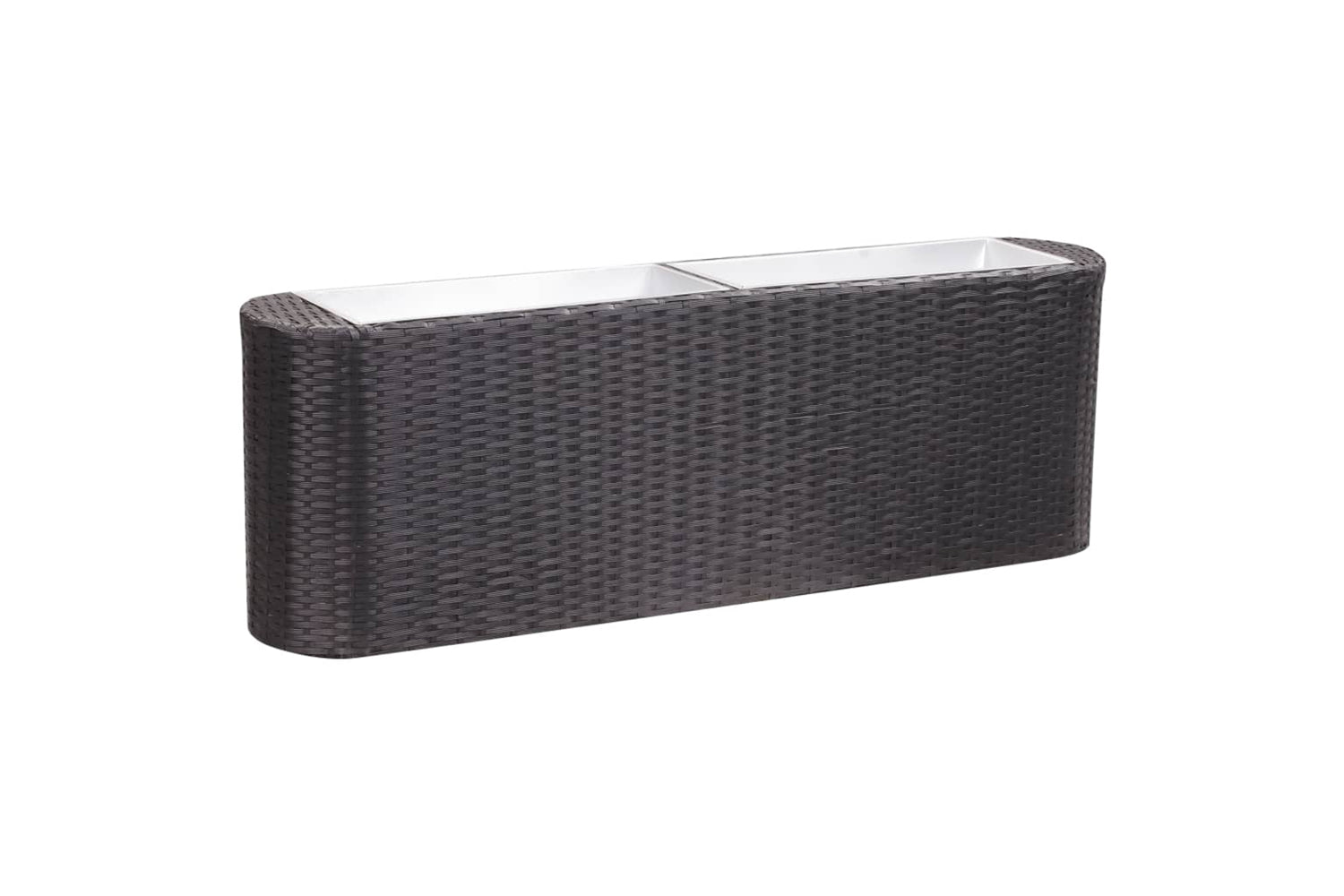 vidaXL 46952 Garden Raised Bed 120x24x40cm Poly Rattan Black