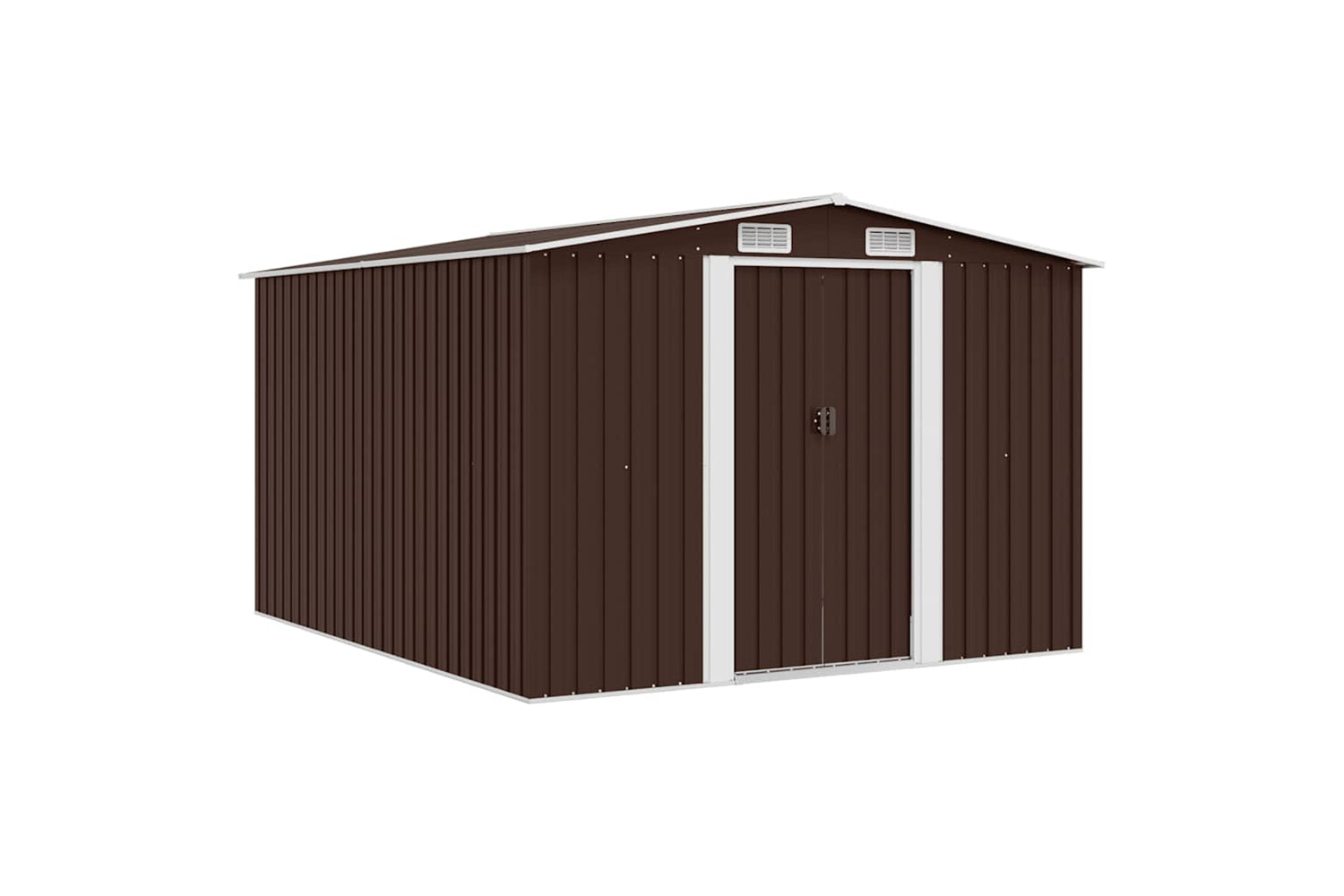 vidaXL 143343 Garden Shed 257x298x178cm Metal Brown
