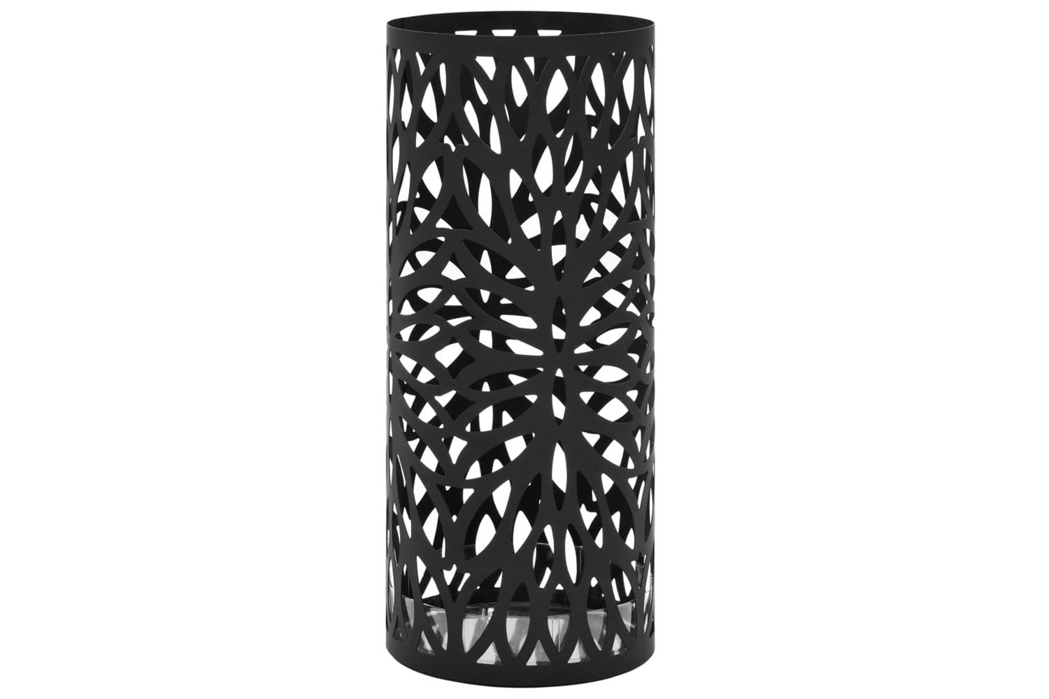 Vidaxl 246802 Umbrella Stand Leaves Steel Black