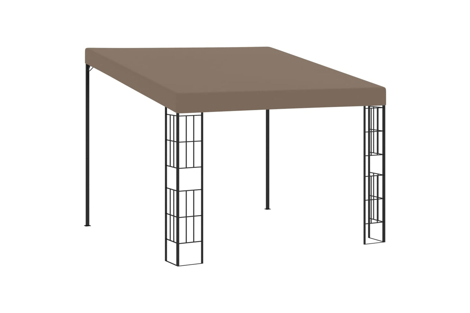 Vidaxl 312260 Wall-mounted Gazebo 3x3 M Taupe Fabric