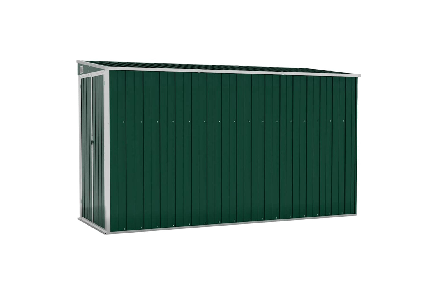 vidaXL 316225 Wall-mounted Garden Shed Green 118x288x178cm Galvanised Steel