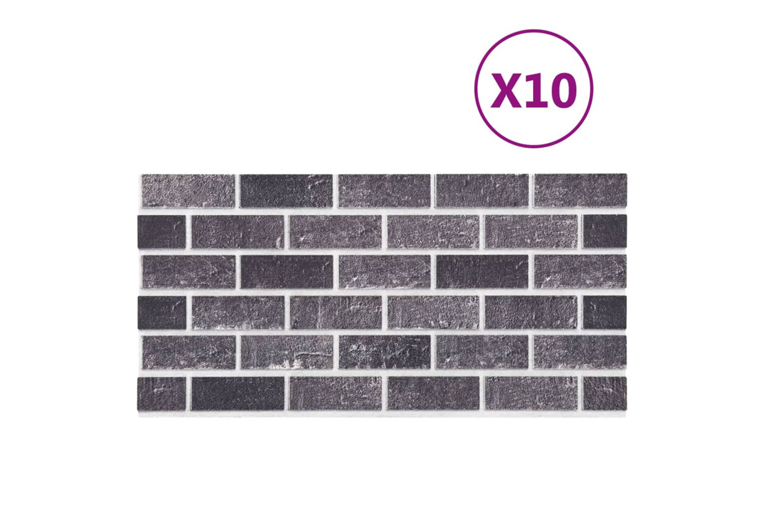 Vidaxl 149582 3d Wall Panels With Black & Grey Brick Design 10 Pcs Eps-2