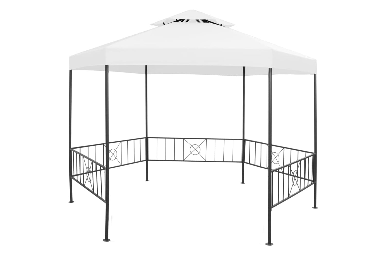 vidaXL 312233 Garden Gazebo 323x275x265cm White 180 G/mÂ²