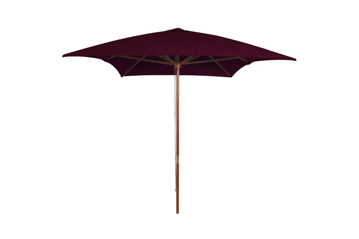 vidaXL 313758 Outdoor Parasol With Wooden Pole Bordeaux Red 200x300cm
