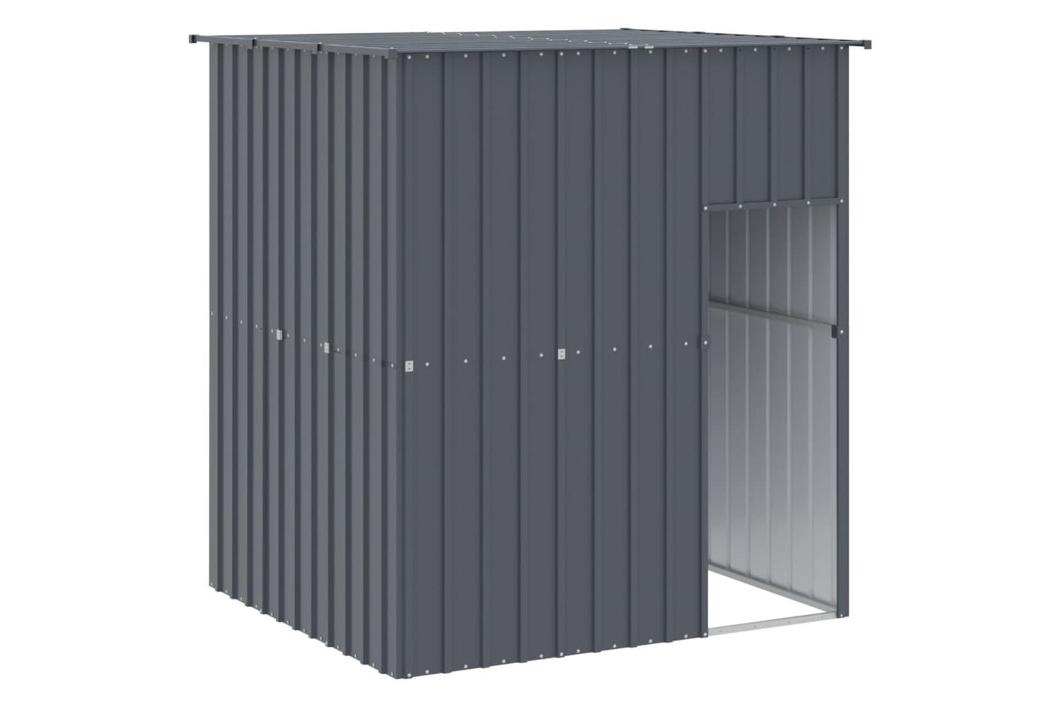 vidaXL 172363 Dog House With Roof Anthracite 165x153x181cm Galvanised Steel
