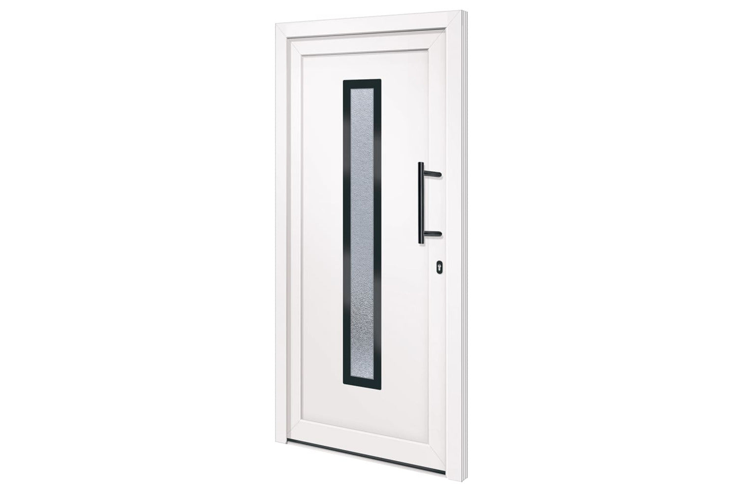 vidaXL 3157080 Front Door White 98x200cm Pvc-2