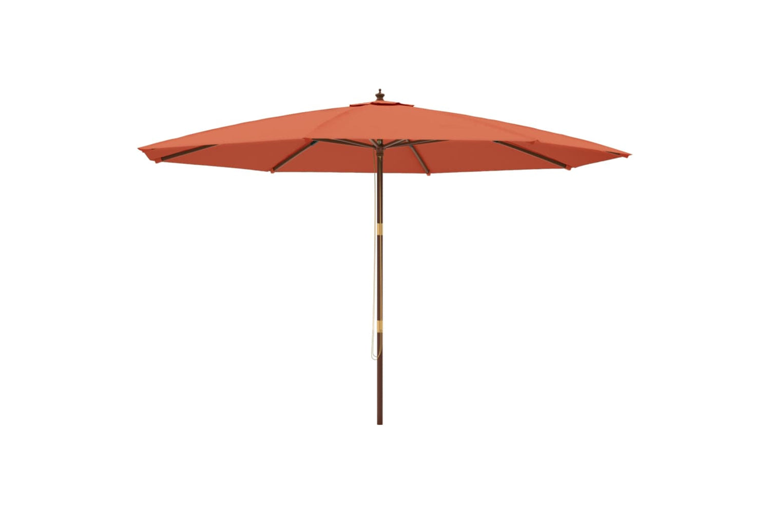 vidaXL 363180 Garden Parasol With Wooden Pole Terracotta 400x273cm